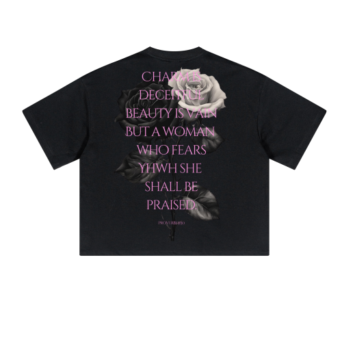 Proverbs 31 Oversized Cropped T-Shirt