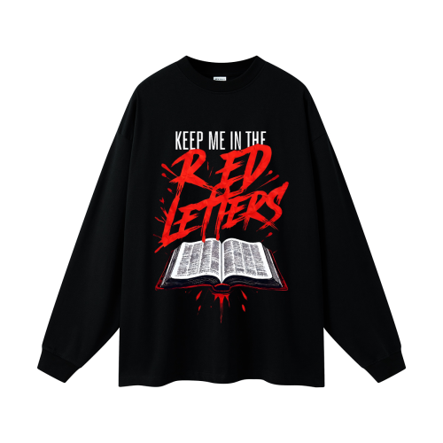 Red Letters  Long Sleeve T-shirt